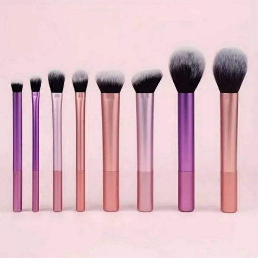13 Piece Multicolor Long Tube Makeup Brush Set Pink Boxed Beauty Eggs And Pink Storage Bag Gift