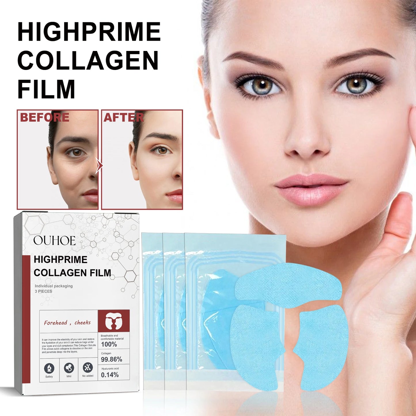 Eelhoe OUHOE Collagen Facial Mask Film For Wrinkle Tightening
