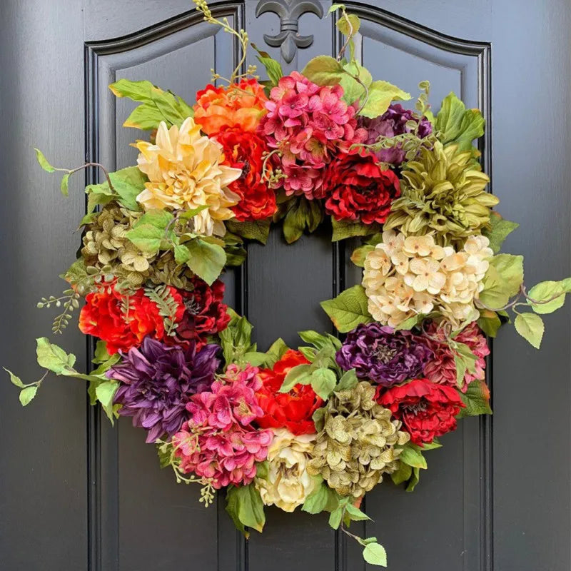 Guangdong Spring Wreath For Front Door Artificial Peony Outdoor Decor