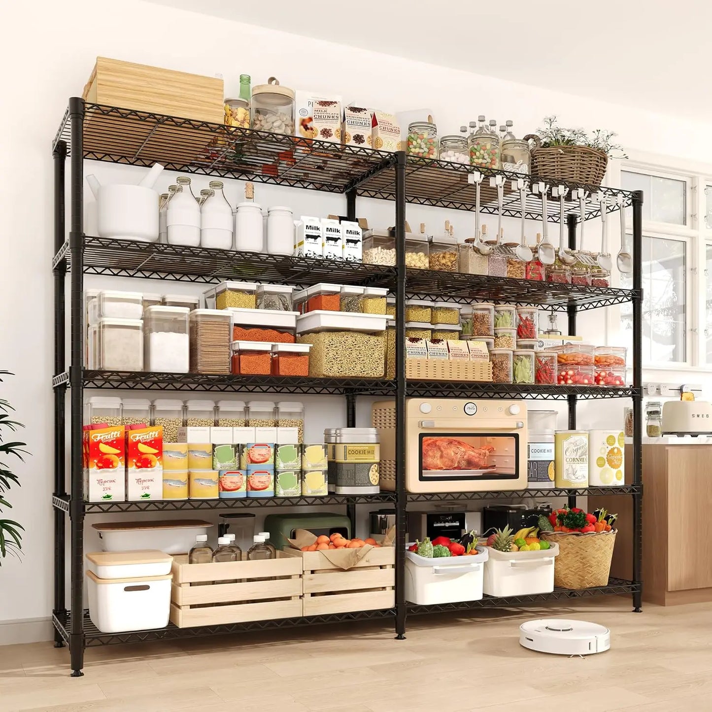 TWISTER.CK Heavy Duty Storage Shelves Four Tier Metal Unit