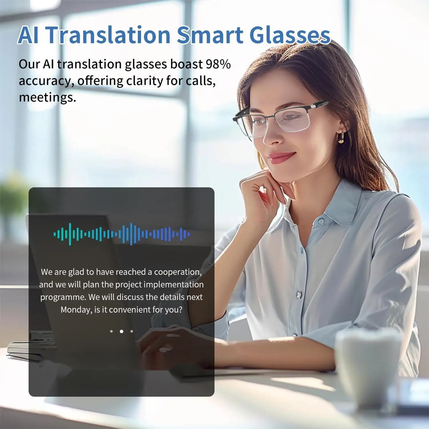 Giinova Smart Glasses With App Translation And Open Ear Audio