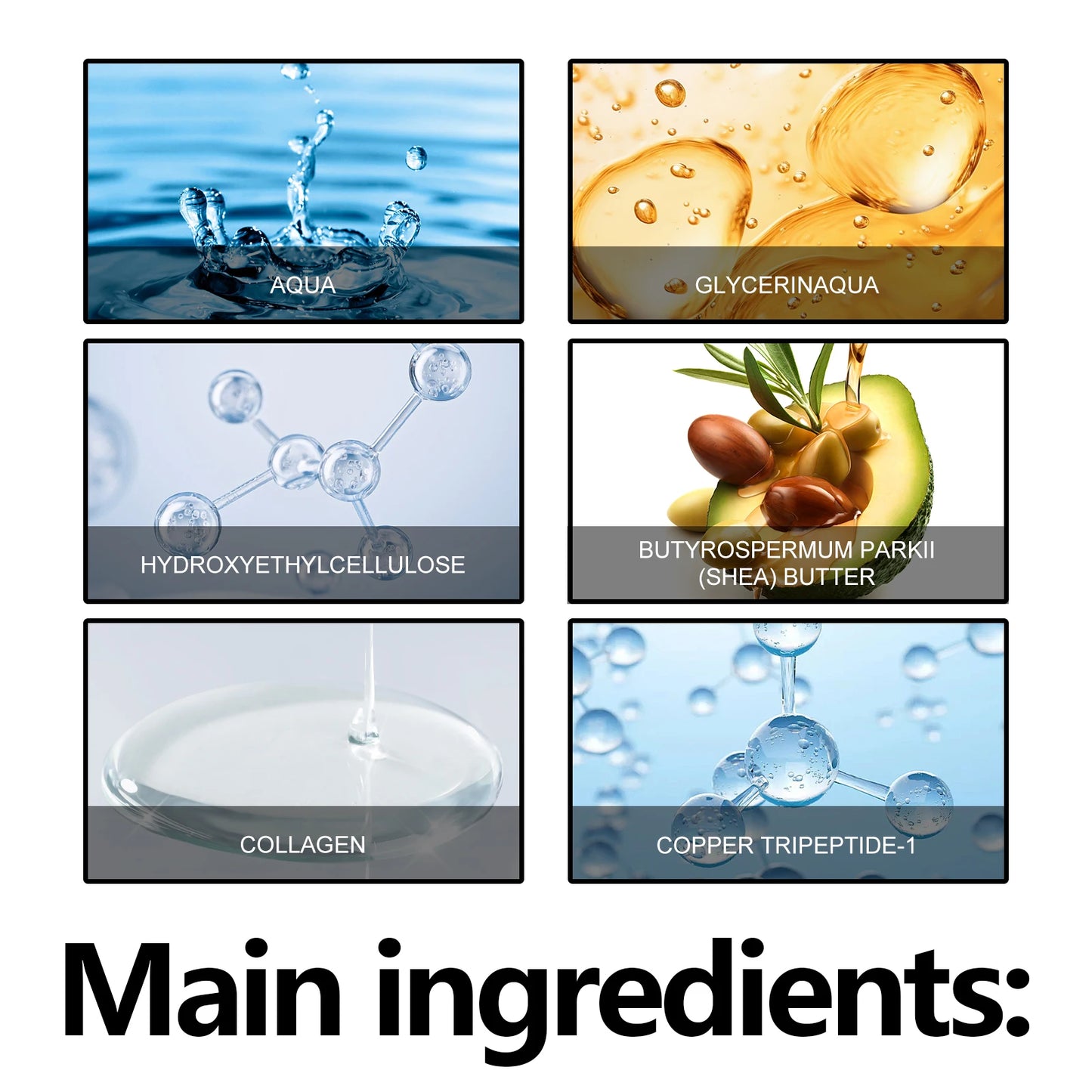 EELHOE 30ml Copper Peptide Facial Serum Moisturizing Firming Face Skin Increase Elasticity Anti Wrinkle Lines Daily Facial Care