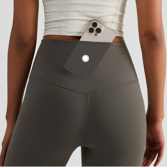 Women High Waist Yoga Leggings With Back Pocket For Gym