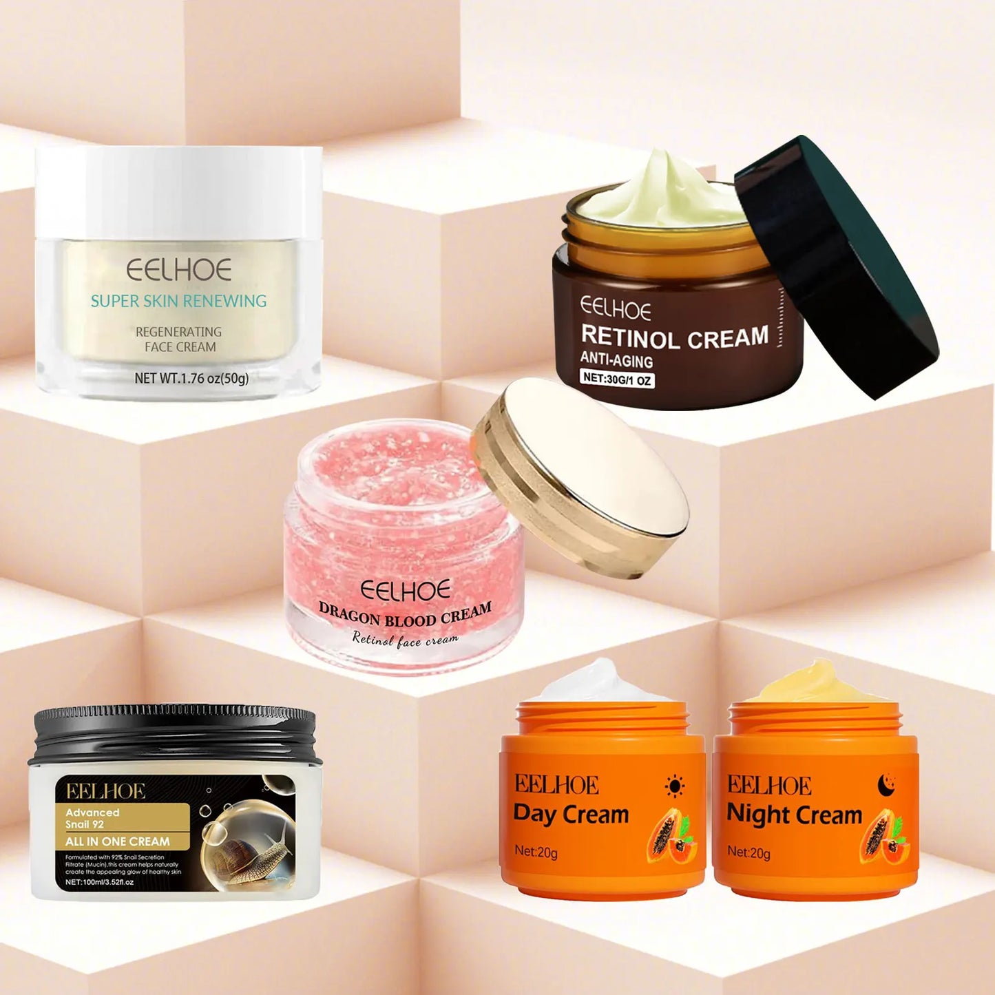 Eelhoe Anti Wrinkle Retinol Facial Cream With Collagen Dragon Blood