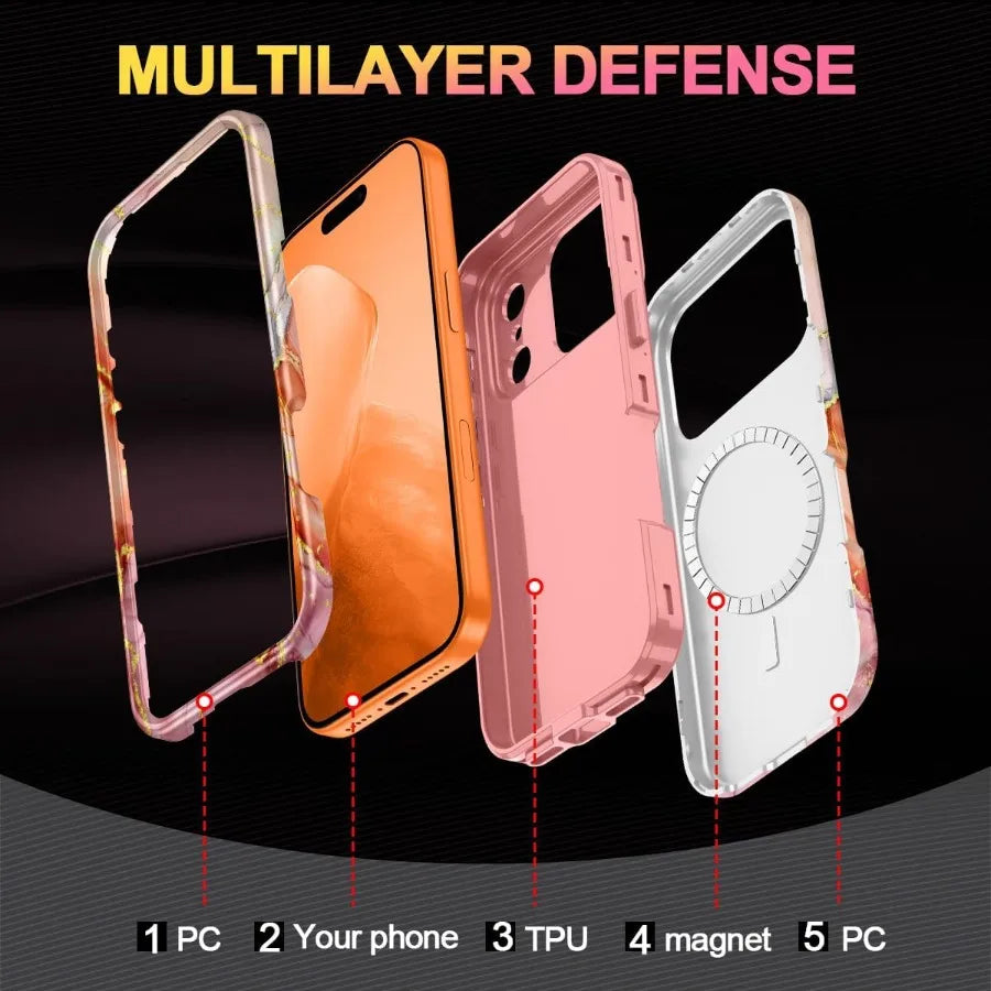 High-concerned iPhone Pro Case MagSafe Military Grade Drop Protection