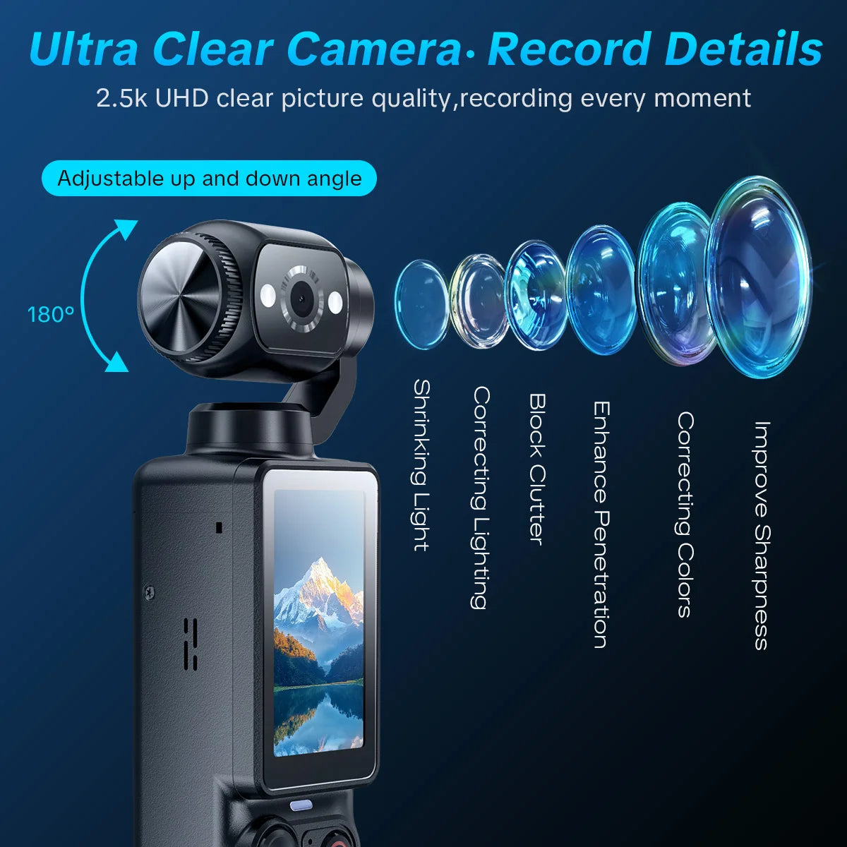 W&O Portable Digital Camera With Rotating Lens and Night Shooting