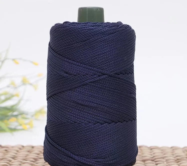 1 Pc 3MM Colorful Crochet Yarn Ice Rope 3mm Thread For DIY Hand Knitting Bag  Sun Hats Shoes Woven DIY Hook Cushion Silk Medium