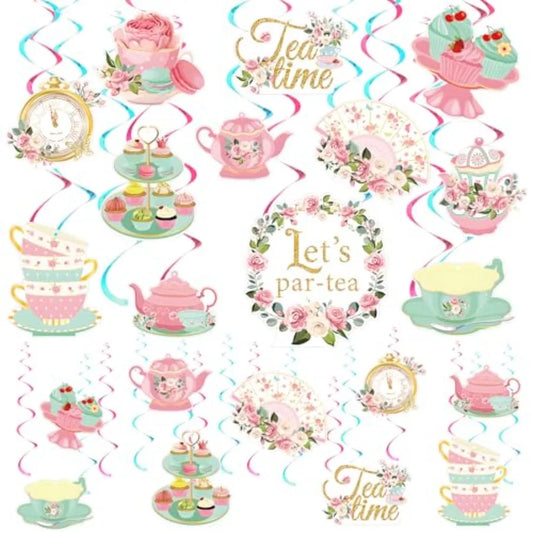 Floral Hanging Paper Swirls Ceiling Decor For Parties