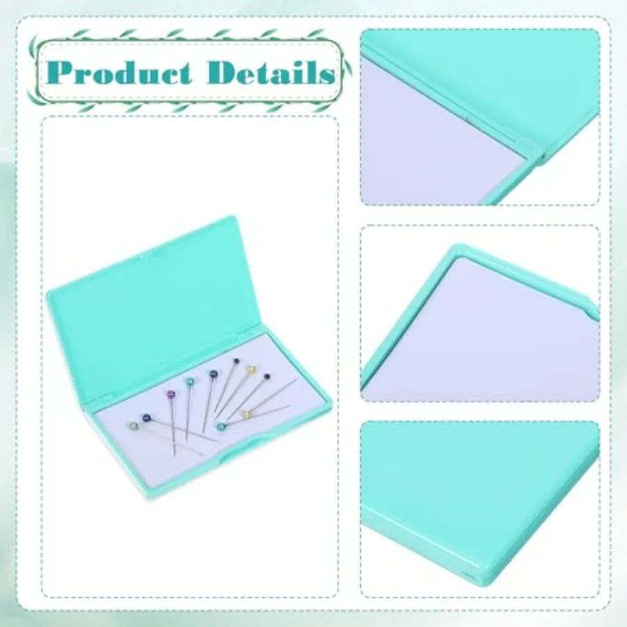 Magnetic Needle Holder, Magnetic Needle Case Rectangle Needles Tin Portable Sewing Needles Box for Pin Holders Organizer Light
