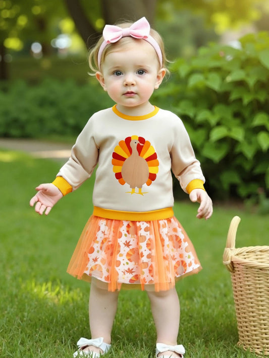 Toddler Halloween Costume Witch Cat Spider Print Tulle Dress and Headband Two Piece Set for Girls Age 1 to 5