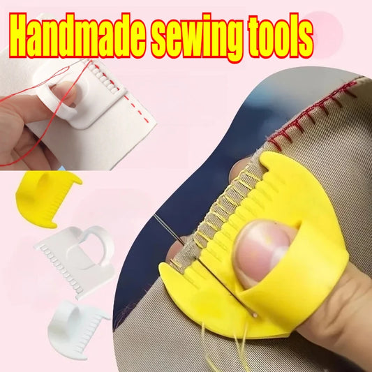 Easy-Grip 3D Printed Sewing Tool for Beginners & Seniors - 4mm Spacing Plastic Hand Sewing Aid, Prevents Skipping Stitches