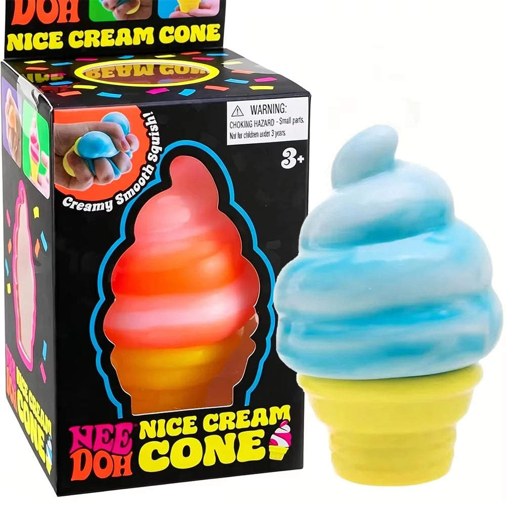 Schylling Surprise Ice Cream Cone Squishy Sensory Stress Relief Toy