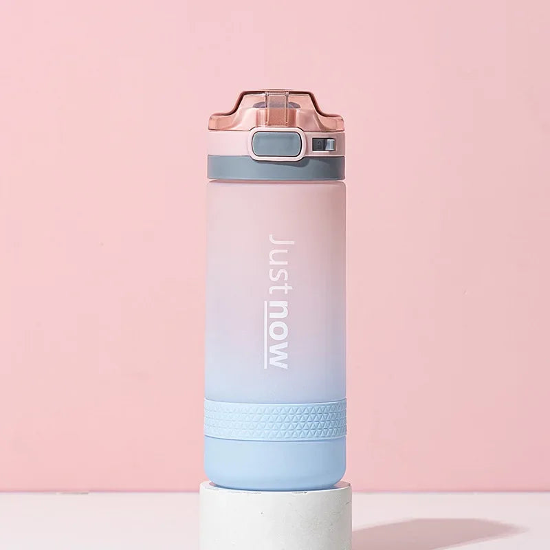 400ml 600ml New Fashion Water Bottle With Straw BPA Free Portable Outdoor Sport Eco Friendly Cute Drinking Bottle