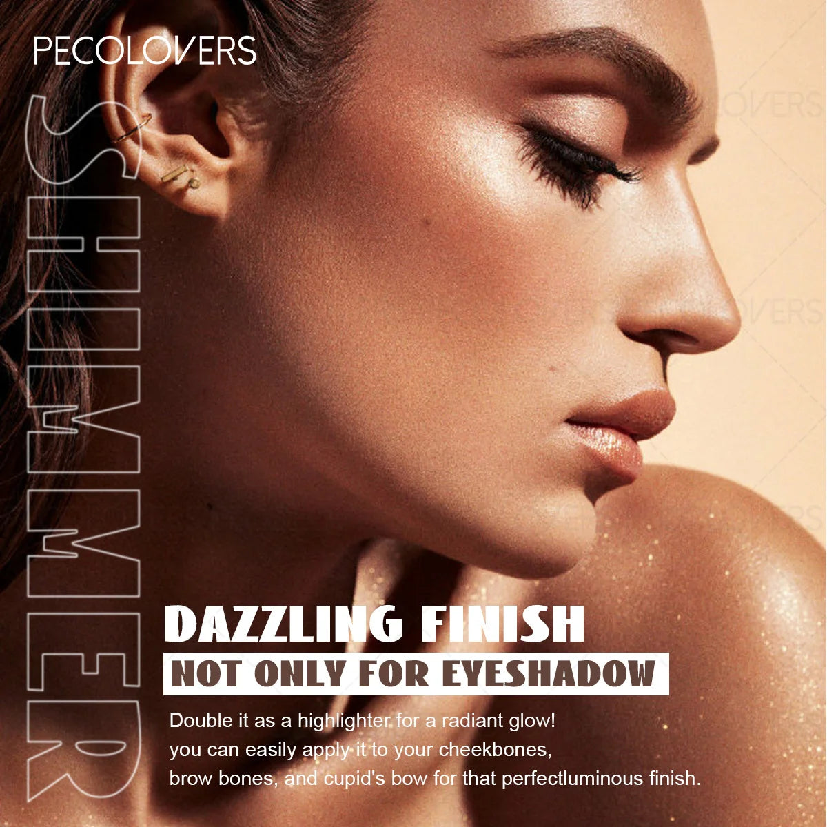 10PCS/SET Glitter Highlight Eyeshadow Palette Mashed Potatoes Texture Lasting Shimmer Illuminator Brighten Highlighter Eye Cosmetic