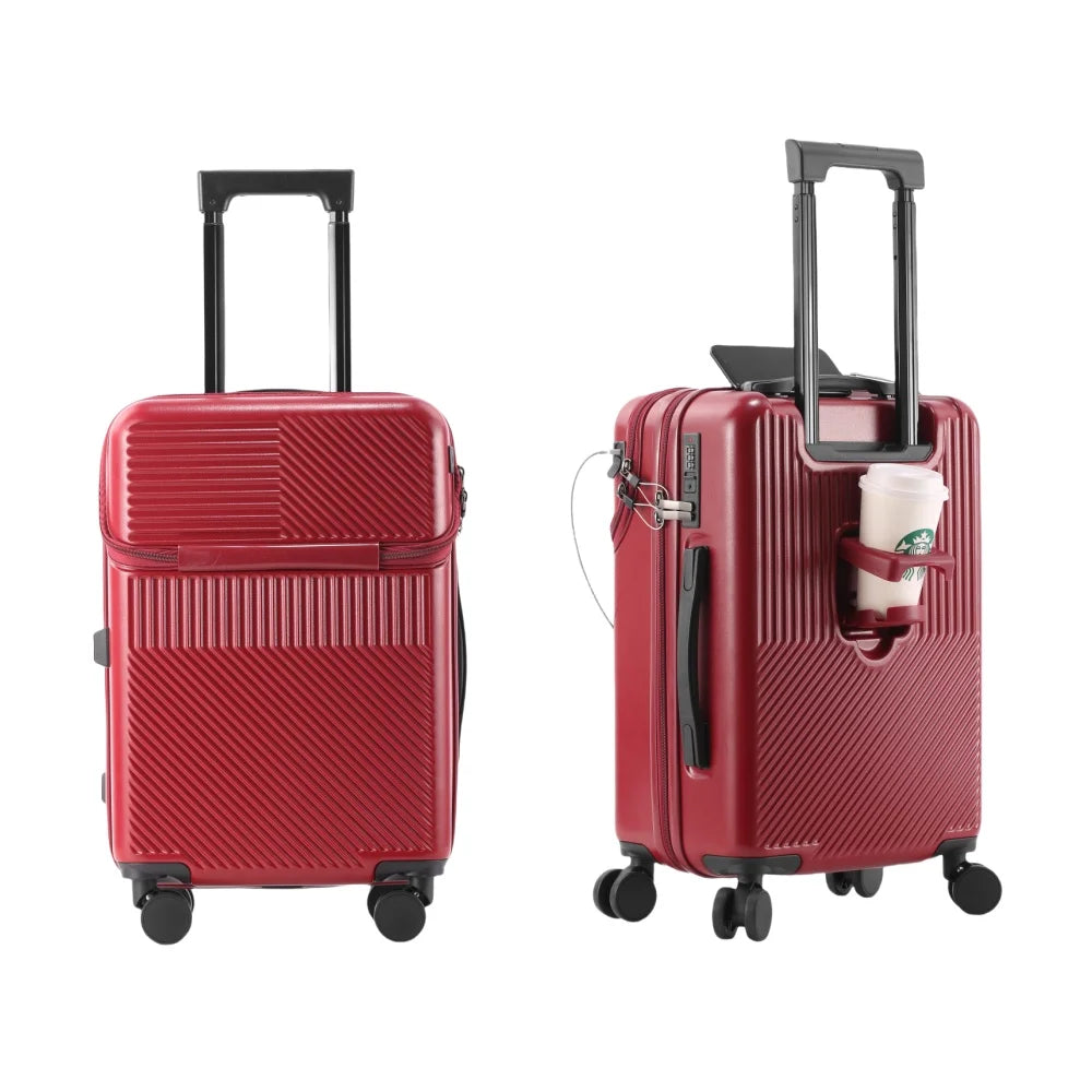 Polycarbonate Carry On Luggage 20 22 24 26 Inch With Spinner Wheels And Combination Lock For Travel
