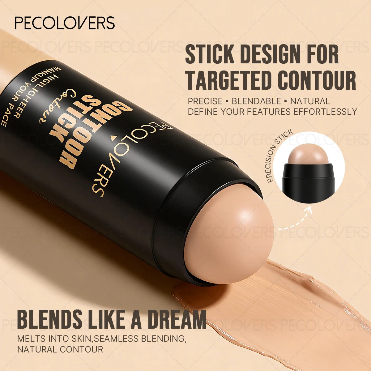 5PCS/SET Full Coverage Concealer Cream Flawless Covering Dark Circles Silky Smooth Texture Concealer Wrinkles And Pore Invisible Foundation Cream,Highlighter Contour Stick