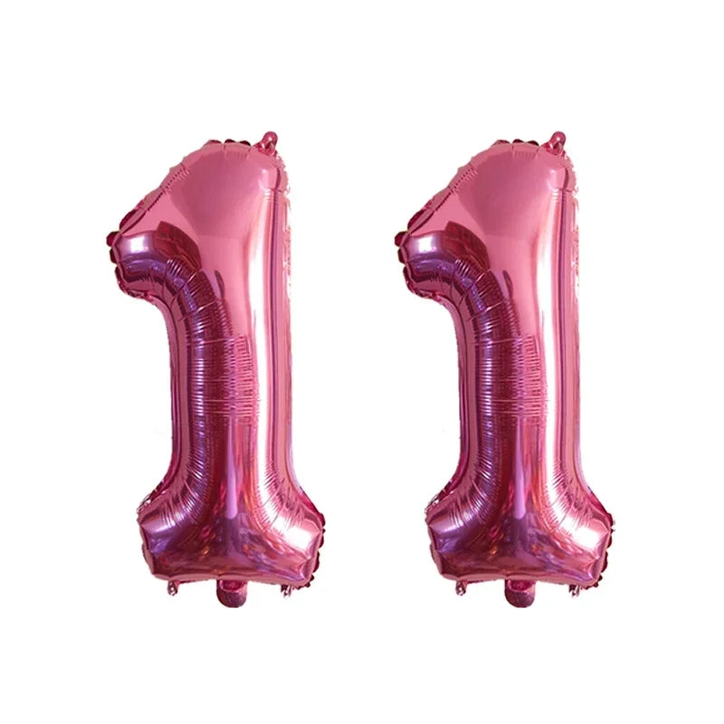 32 Inch Helium Foil Number Balloons 10 11 12 13 14 15 Gold Silver Black Blue Red Birthday Party Decoration 32 Pcs