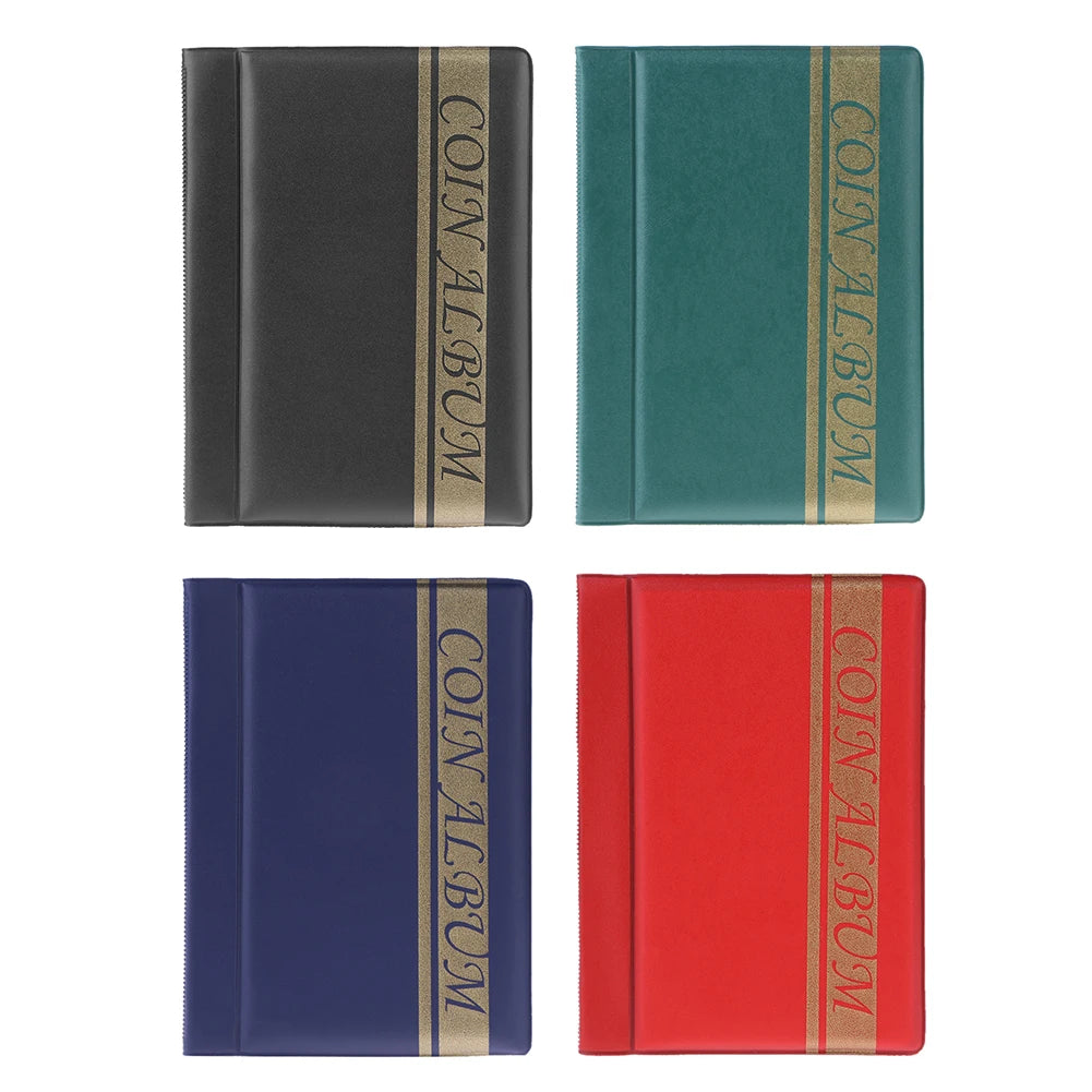 120 Pockets Commemorative Coin Holders Special Design PVC Coin Storage Holders Smooth Transparent for Household Display Articles