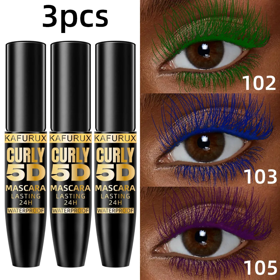 3pcs Color Eyelash Mascara Thick Curl Waterproof Natural Eyelash Long Lasting Blue Green Purple Eye Makeup Korean Cosmetics for Women Gifts