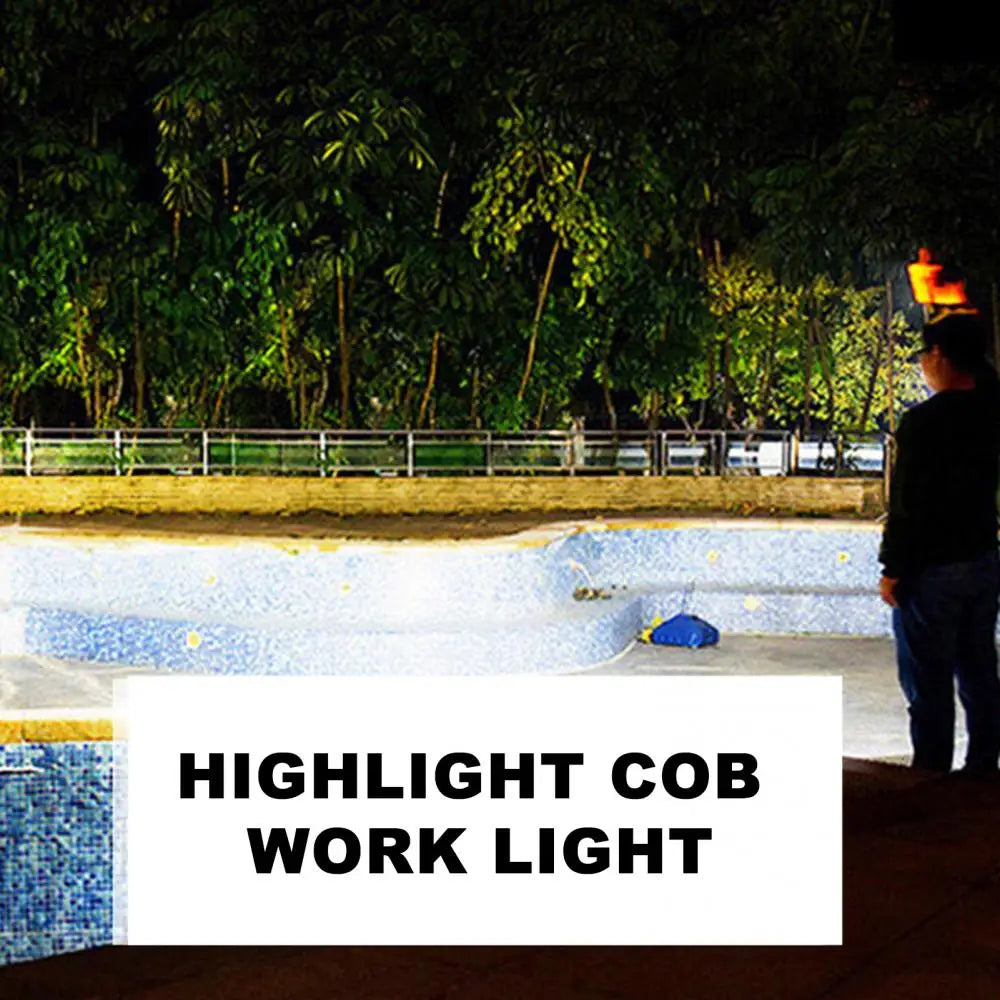 BLUELAN Portable Rechargeable LED COB Spotlight For Camping