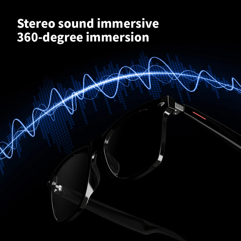 LAIMANEI Smart Glasses AI Voice Assistant Camera Glasses Open Ear