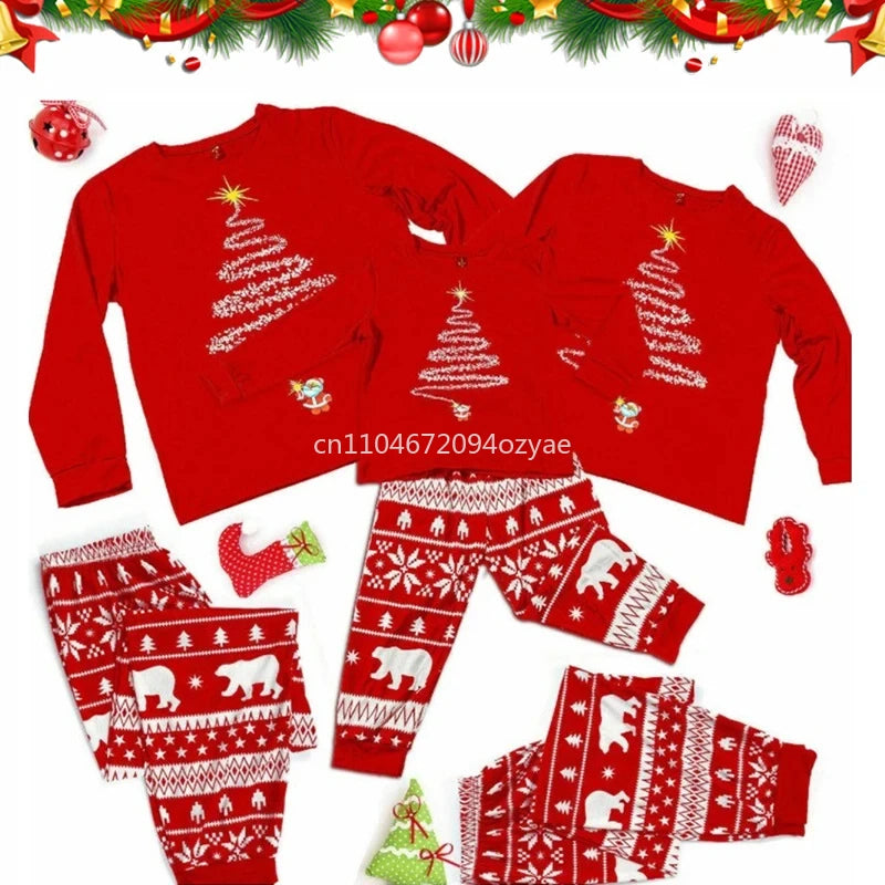 Family Matching Christmas Pajamas Set 2026 Xmas Father Mother Daughter Family Look Clothes Adult Kids Sleepwear Pyjamas Outfits