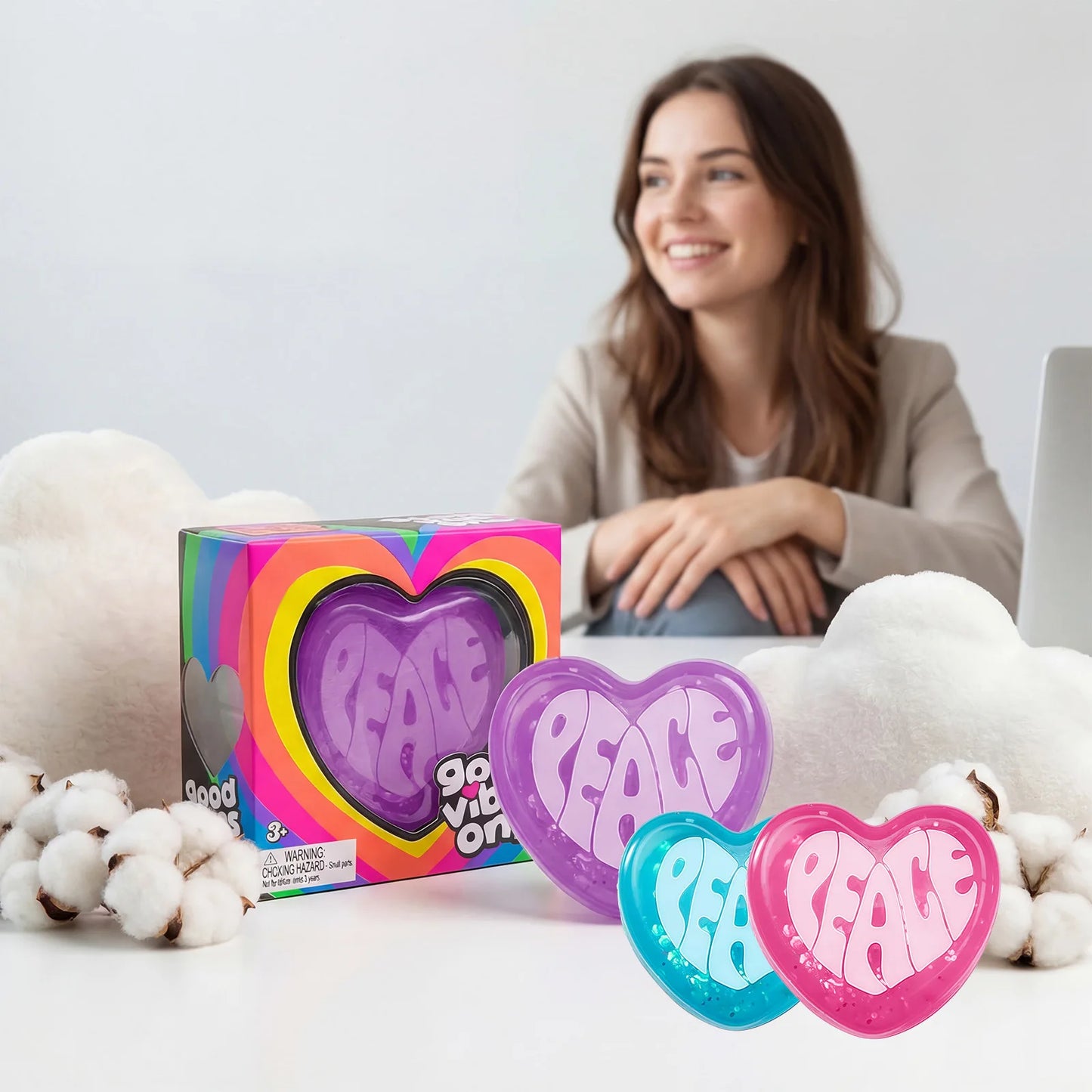 In Stock Needoh Heart Squishy Toy Blind Box Cute Shape Stress Relief Soft Slow Rebound Fun Portable Surprise Gift for Kids