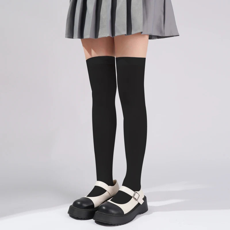 Velvet Knee High Socks For Women Lolita Style Cosplay