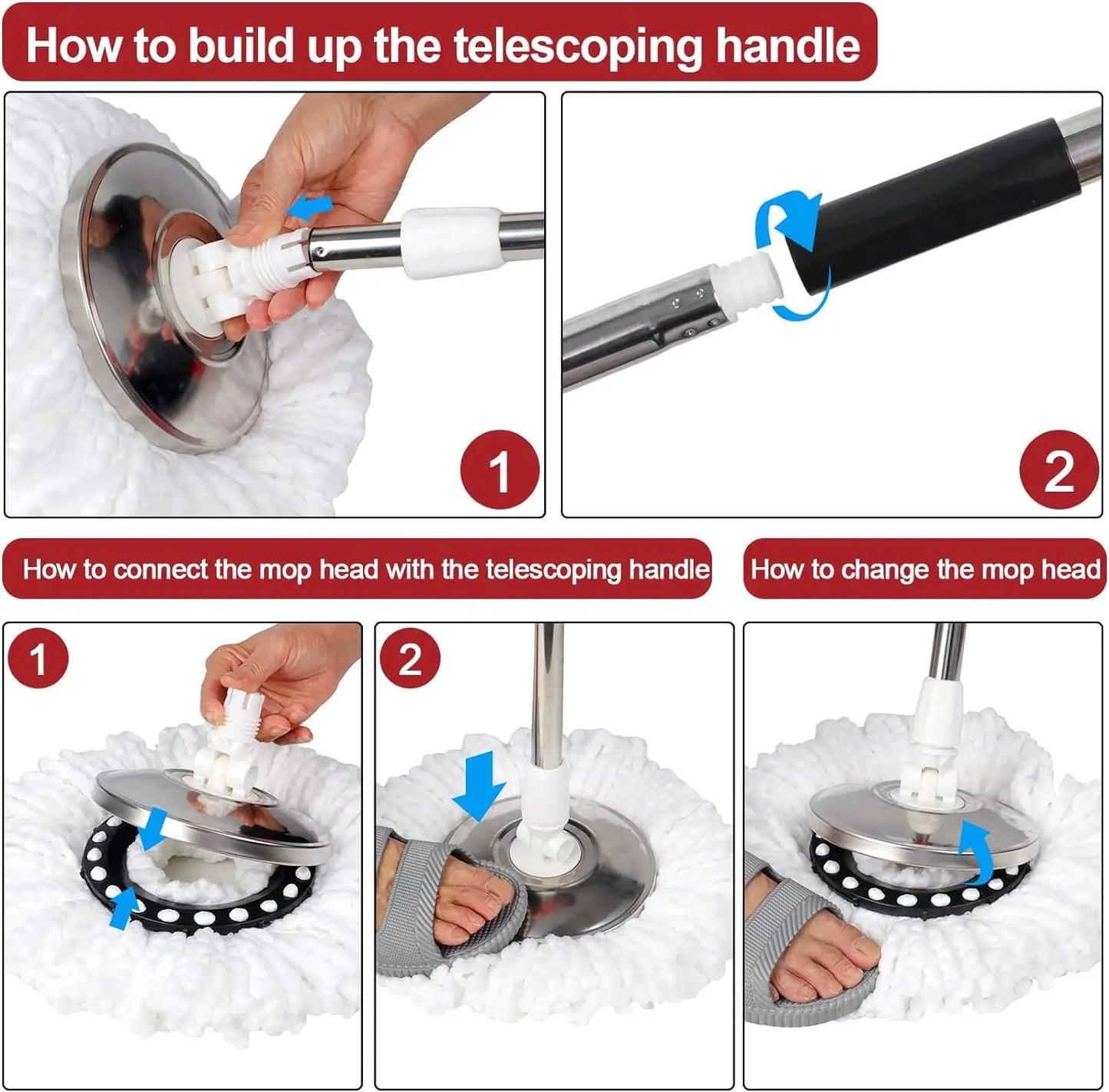 Zhejiang Spin Mop Bucket Set With Wring System For Floors