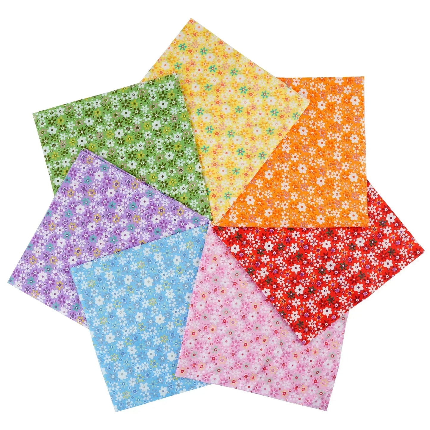7Pcs 25x25cm Printed Cotton Fabric for Sewing Quilting Fabrics for Patchwork Needlework DIY Handmade Accessories