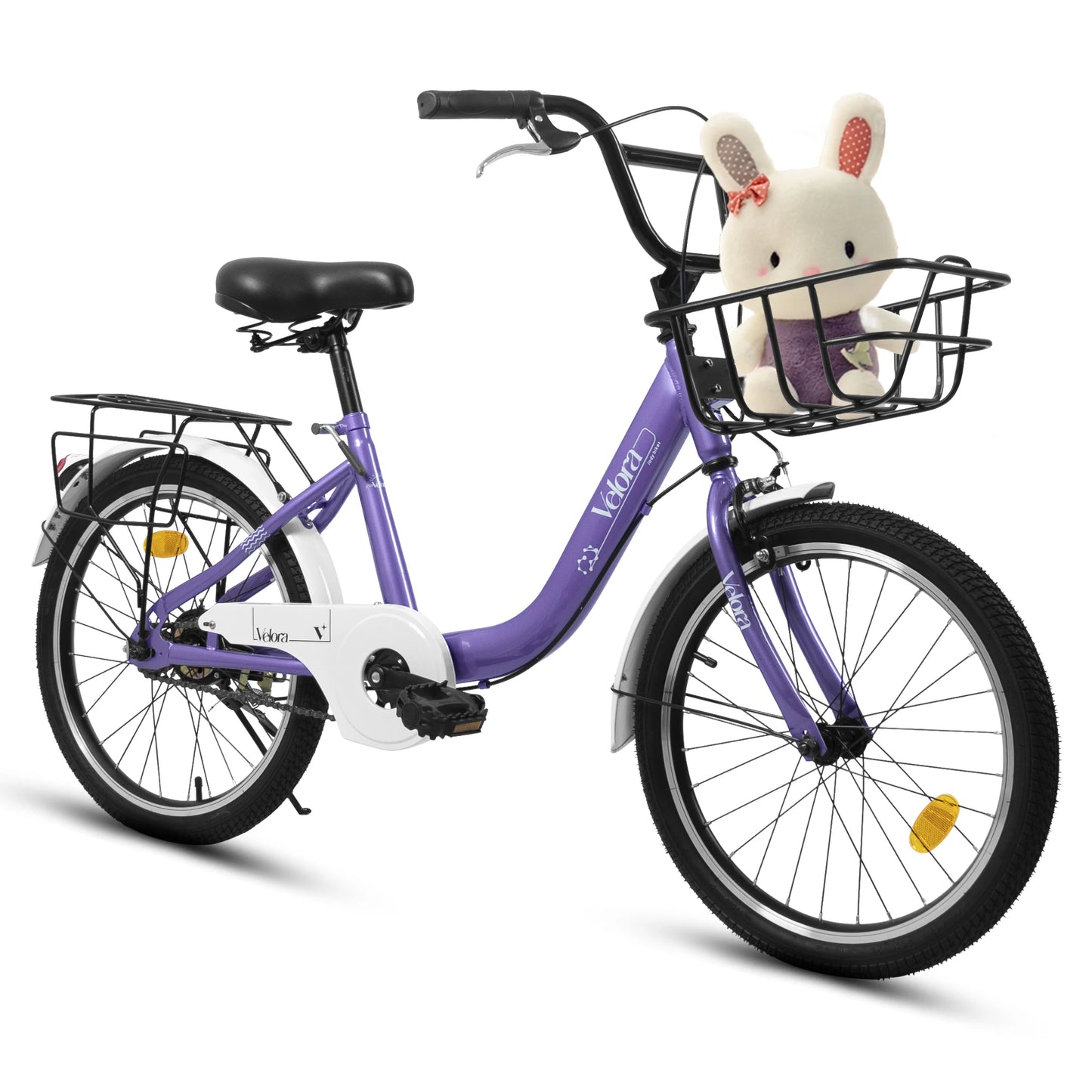 Ecarpat Kids Bike With Basket And Steel Frame For Kids