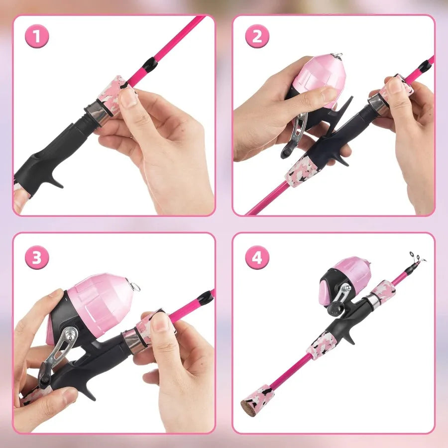 Hignconcerned Portable Telescopic Fishing Rod And Reel Kit