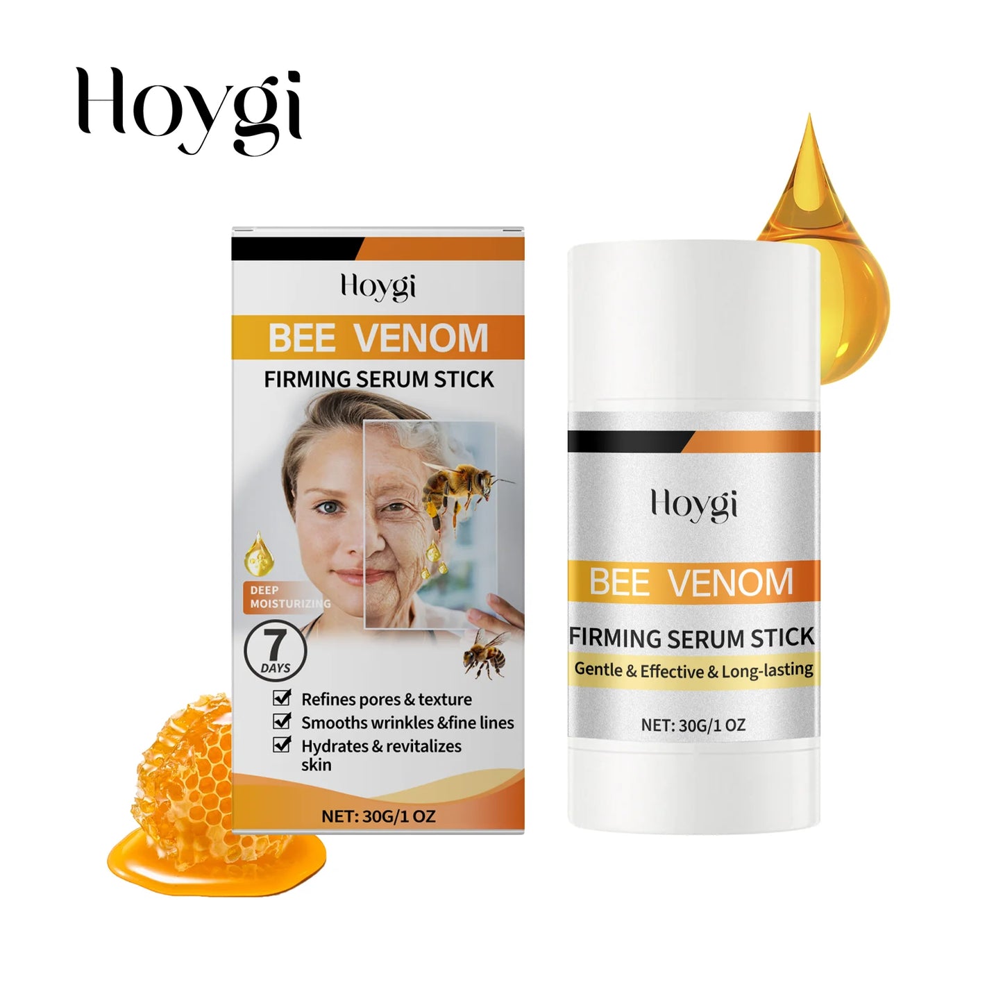 Hoygi 4Pcs Face Essence Stick Nourishes Skin Elasticity Moisturizes Tightening