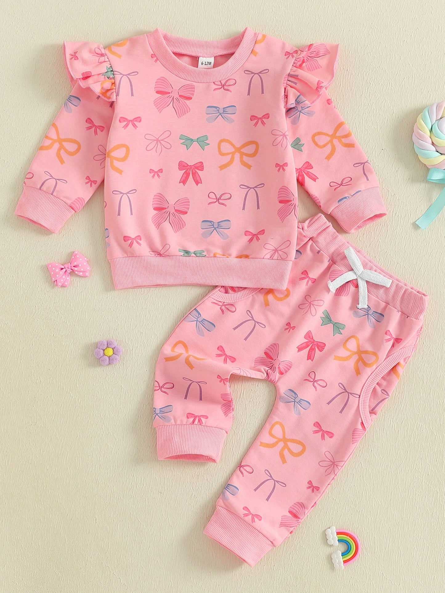 Emmababy Floral Print Hooded Jacket And Fleece Pants Set