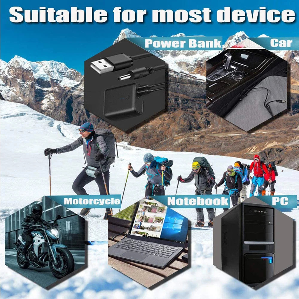 APWIKOGER Leather Thermal Heated Gloves Waterproof Cycling