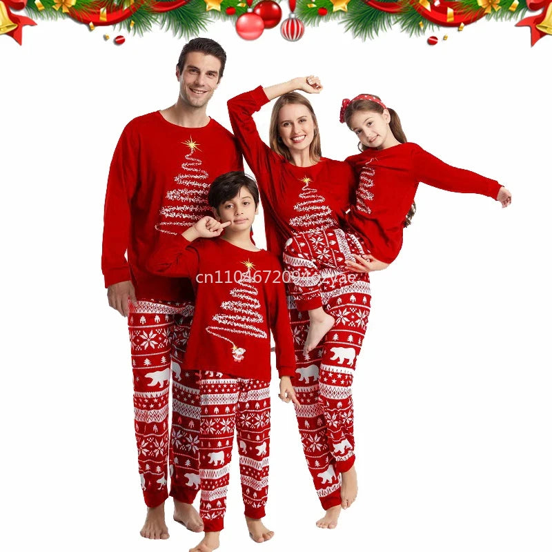 Family Matching Christmas Pajamas Set 2026 Xmas Father Mother Daughter Family Look Clothes Adult Kids Sleepwear Pyjamas Outfits