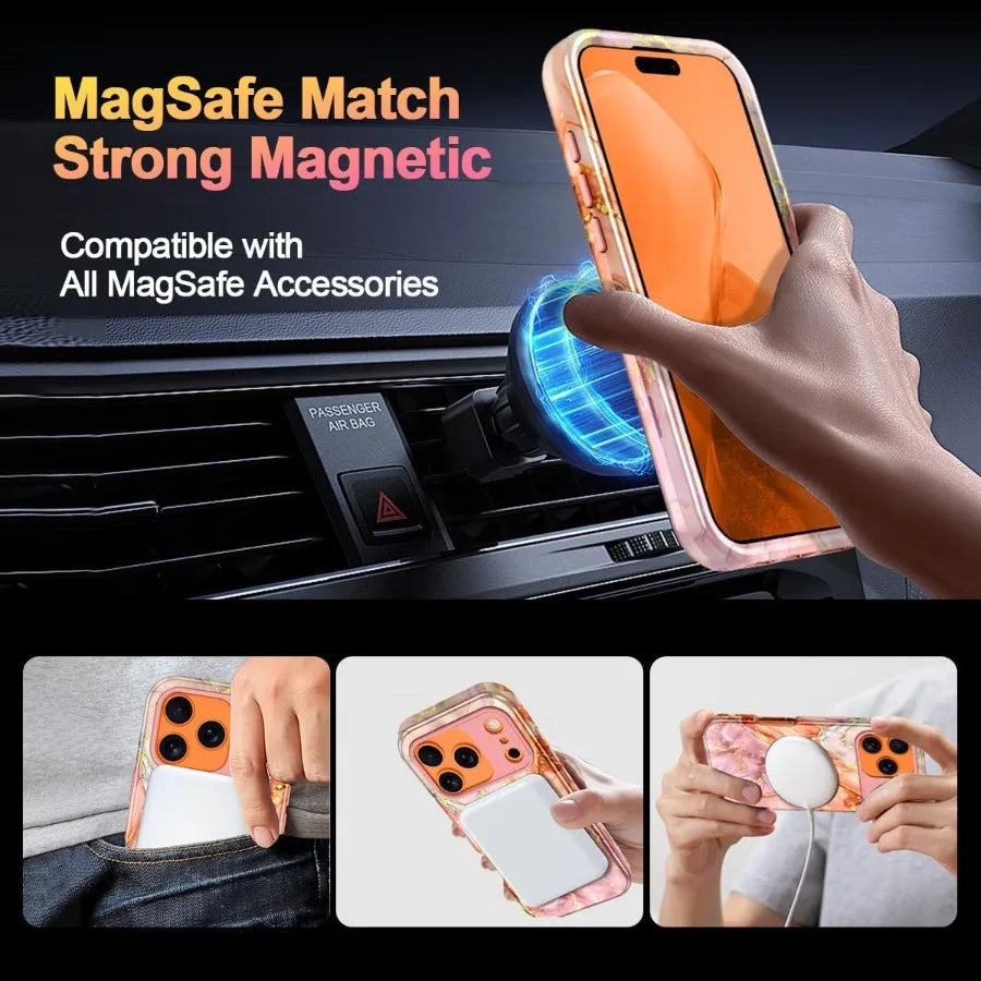 High-concerned iPhone Pro Case MagSafe Military Grade Drop Protection