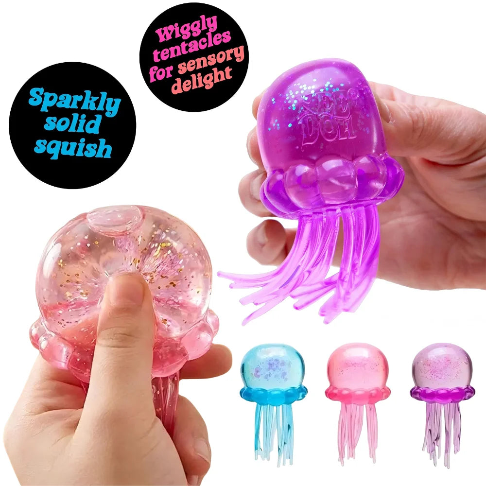 NeeDoh Jellyfish and Cube Squish Toy Stress Relief Fidget