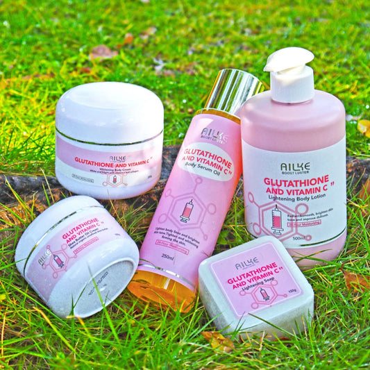 AILKE Whitening Skin Care Set, With Glutathion Vitamin C, Brighter Smoother Skin, Reduce Dark Spots, Clean Skin, Moisturizing