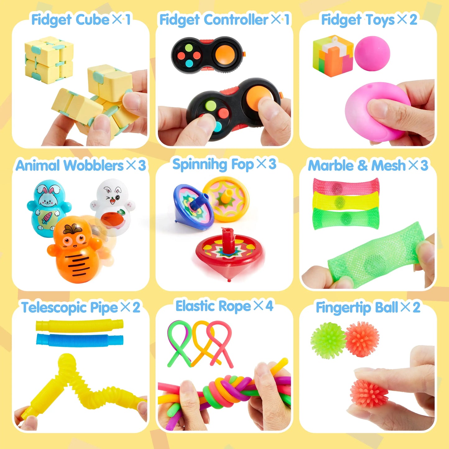 Joyfy 60 Pack Fidget Toys Party Favors Stress Relief Gifts