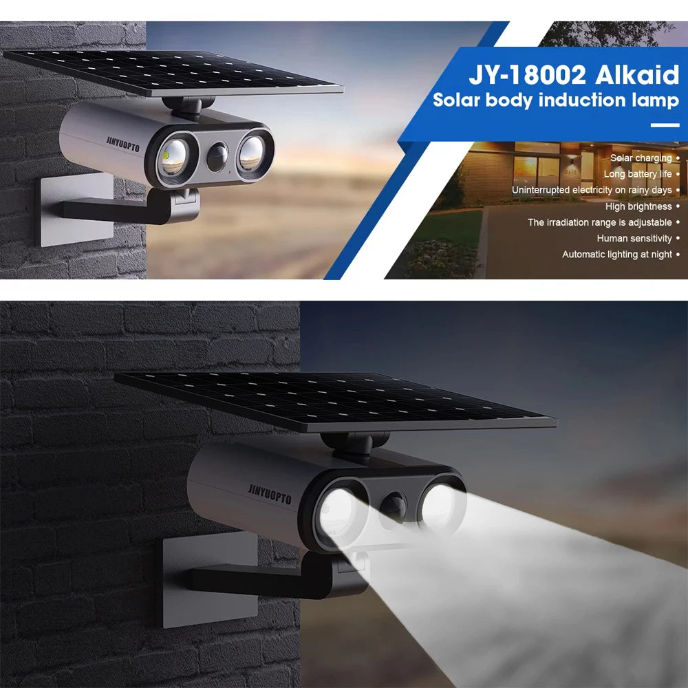 Multifunctional Solar Lamp IP65 Waterproof PIR Motion Sensor With Polycrystalline Solar Panels For Garage Yard