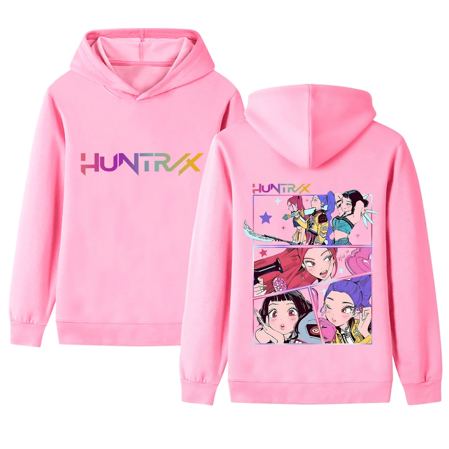 MINISOCN Kpop Devil Hunter Hoodie For Kids Winter Autumn