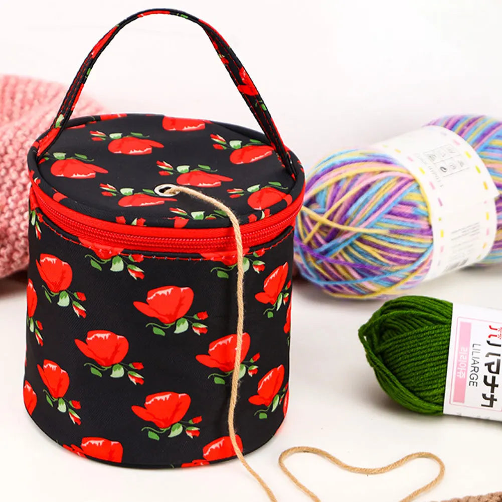 Oxford Crochet Bag With Handle Yarn Storage For Knitting Needles