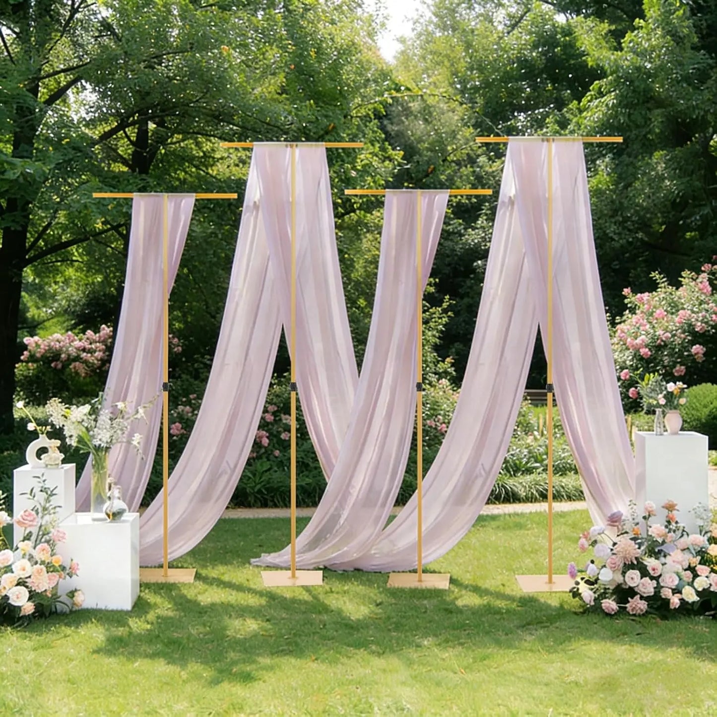 Adjustable Metal Backdrop Stand For Wedding And Party Decor