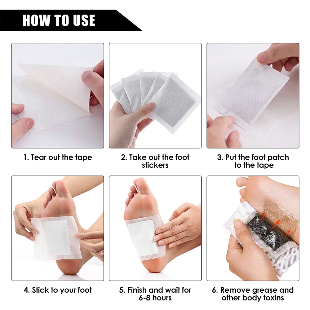 Natural Detox Foot Patches Stress Relief Feet Deep Sleep Herbal Detox Sticker Relieve Stress For Foot Care Tools