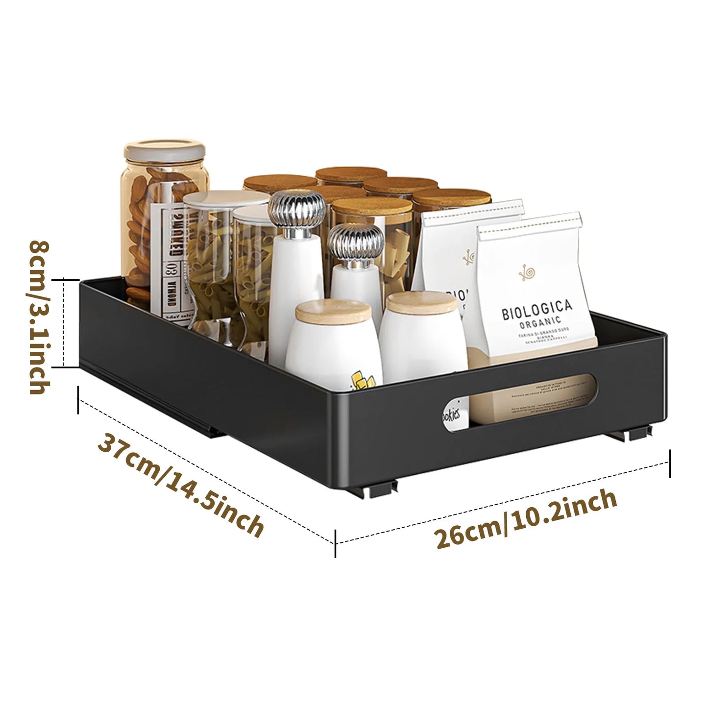 TWISTER.CK Pull Out Cabinet Organizer Heavy Duty Slide Drawer