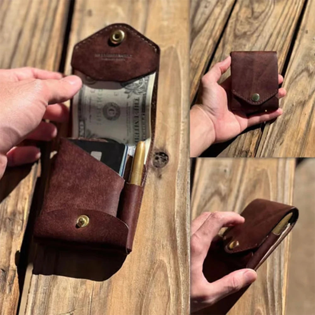 APWIKOGER Money Wallet Bi-Fold ID Card Clip Case With Pen