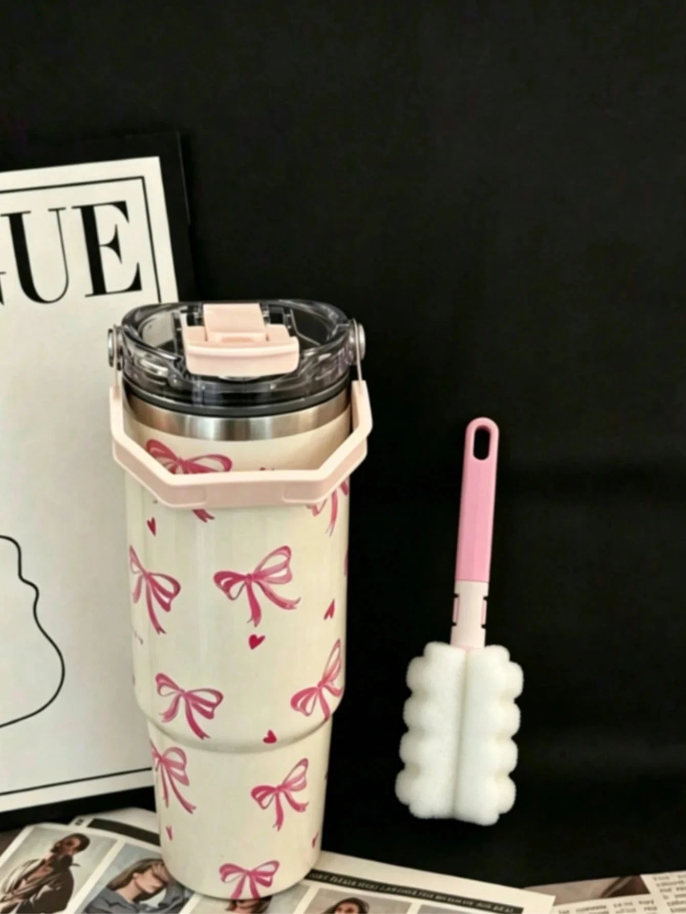 Watercolor Design Stainless Steel Vacuum Insulated Tumbler With Handle