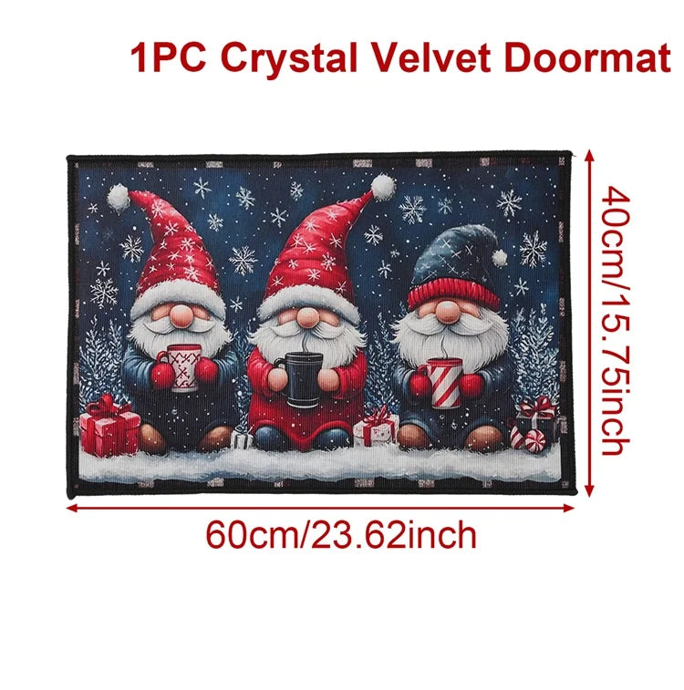 PATIMATE Christmas Welcome Doormat Outdoor Carpet For Home