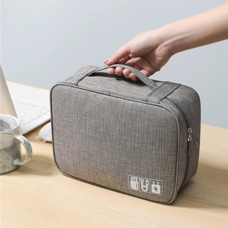 AHTOSKA Waterproof Cable Organizer Pouch For Chargers And Cables